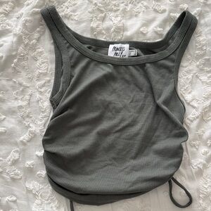 Princess Polly Olive Ribbed Tank Top